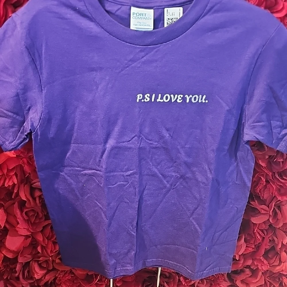 P.S. I Love You Kids Purple T-Shirt Size Small